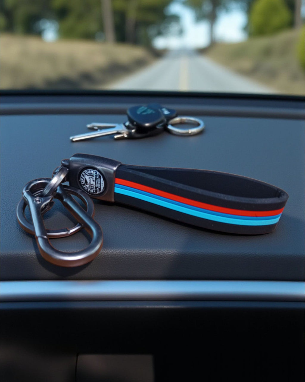 Keychain with Coloured Stripes