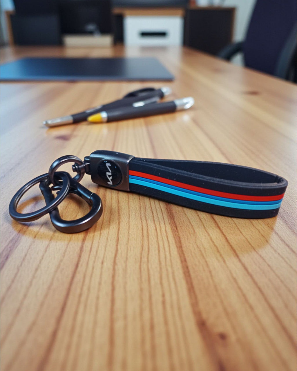 Keychain with Coloured Stripes