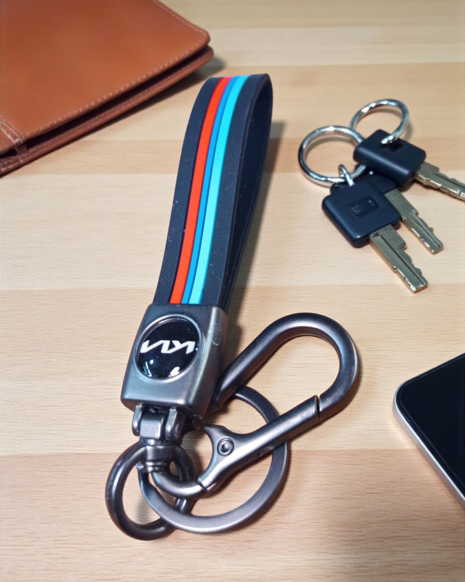 Keychain with Coloured Stripes
