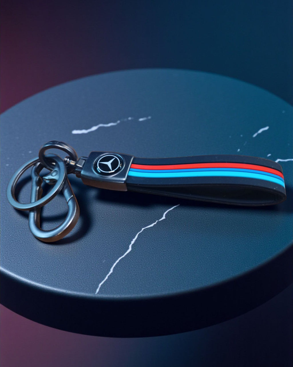 Keychain with Coloured Stripes