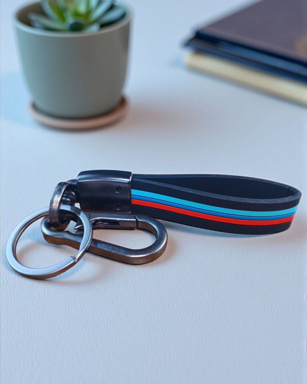 Keychain with Coloured Stripes