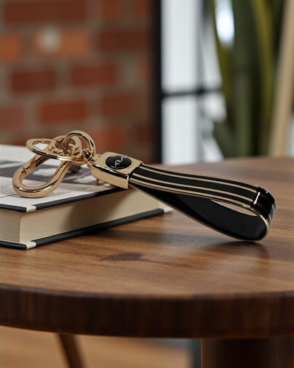 Keychain with Golden Finish Straps
