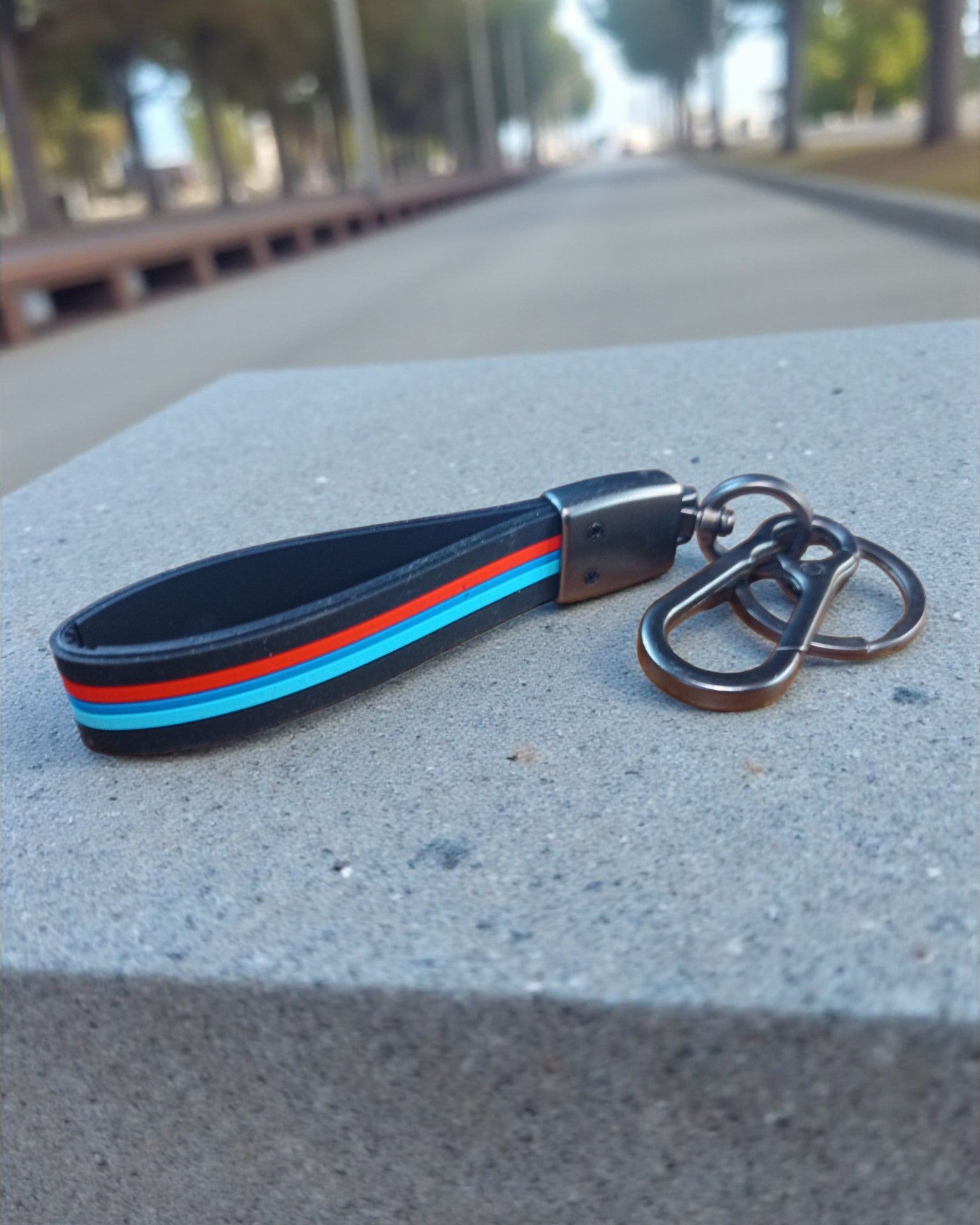 Keychain with Coloured Stripes