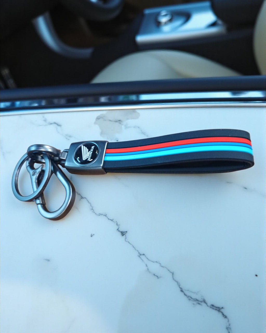 Keychain with Coloured Stripes