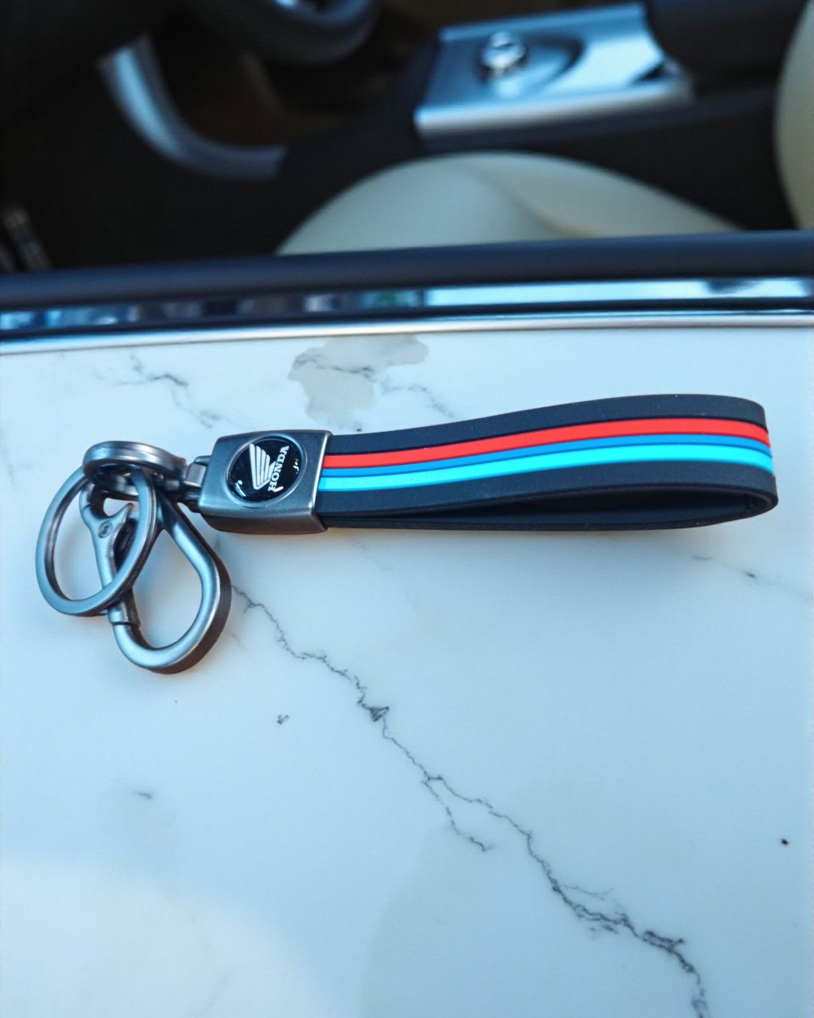 Keychain with Coloured Stripes