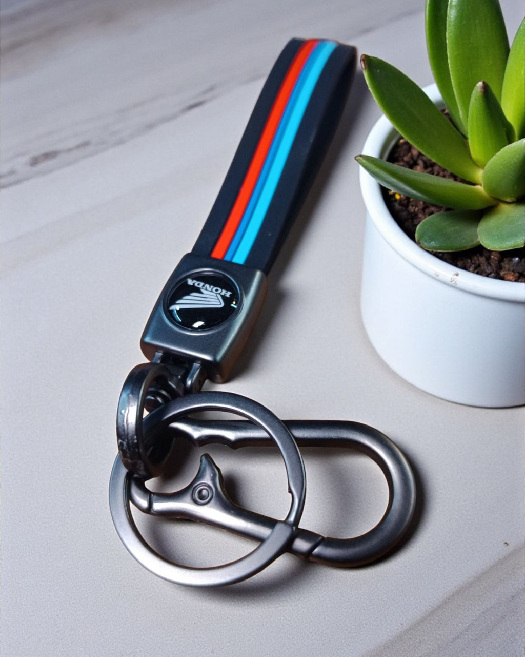 Keychain with Coloured Stripes