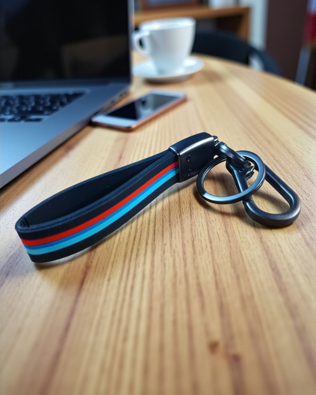 Keychain with Coloured Stripes
