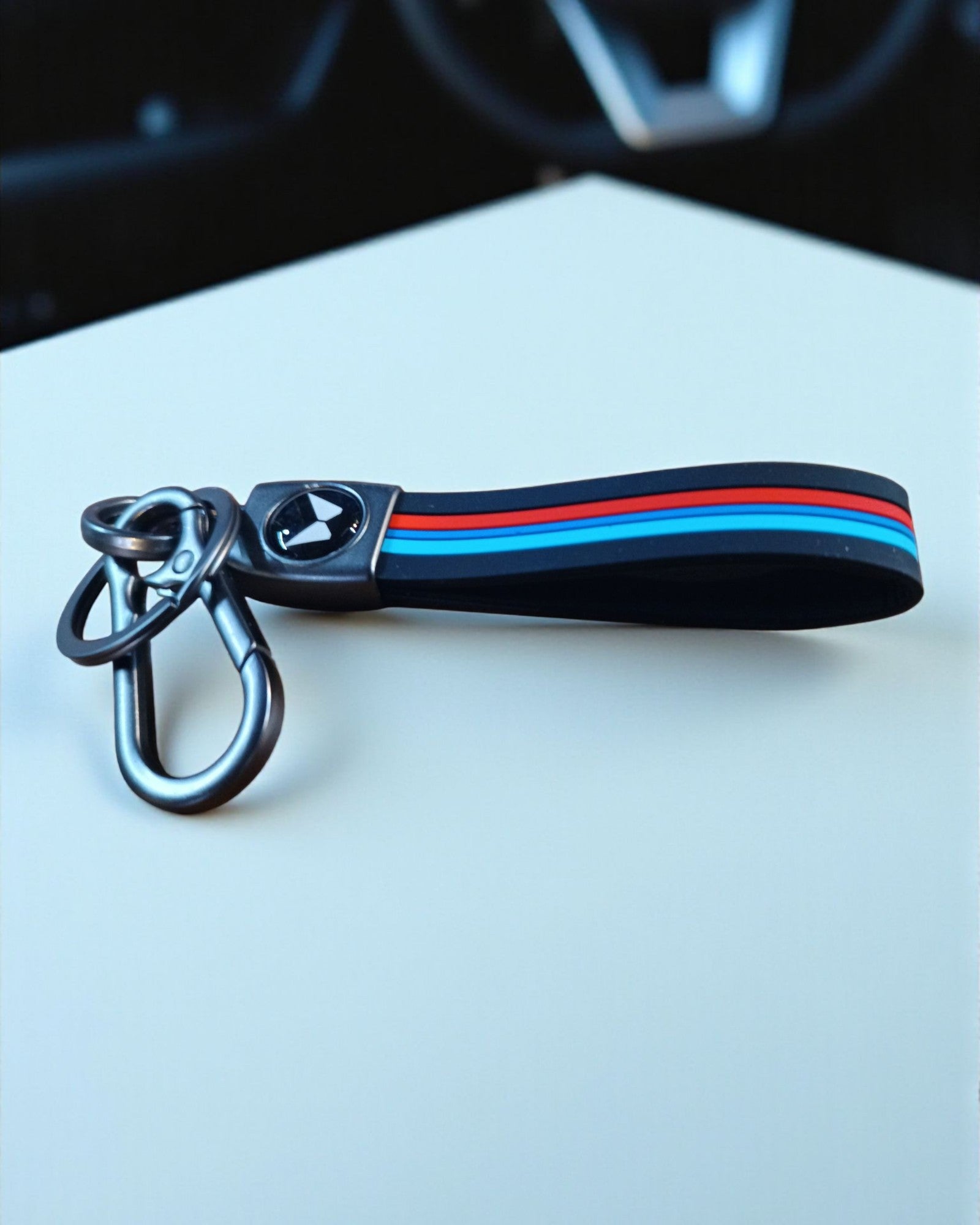 Keychain with Coloured Stripes