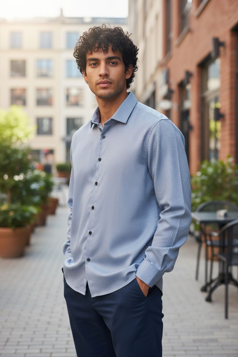 Selver Textured Shirt Grey