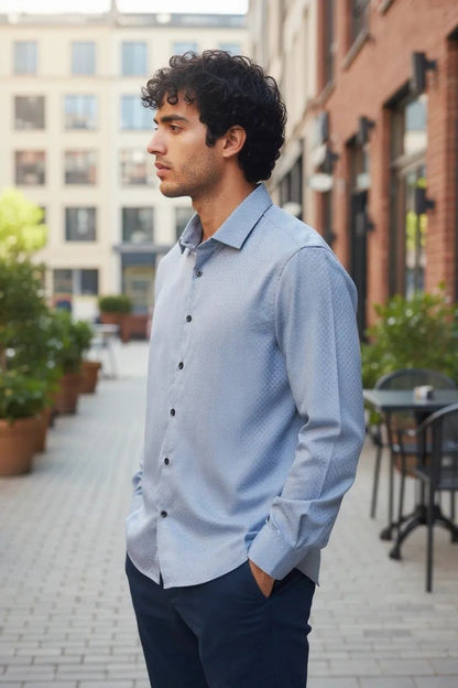 Selver Textured Shirt Grey