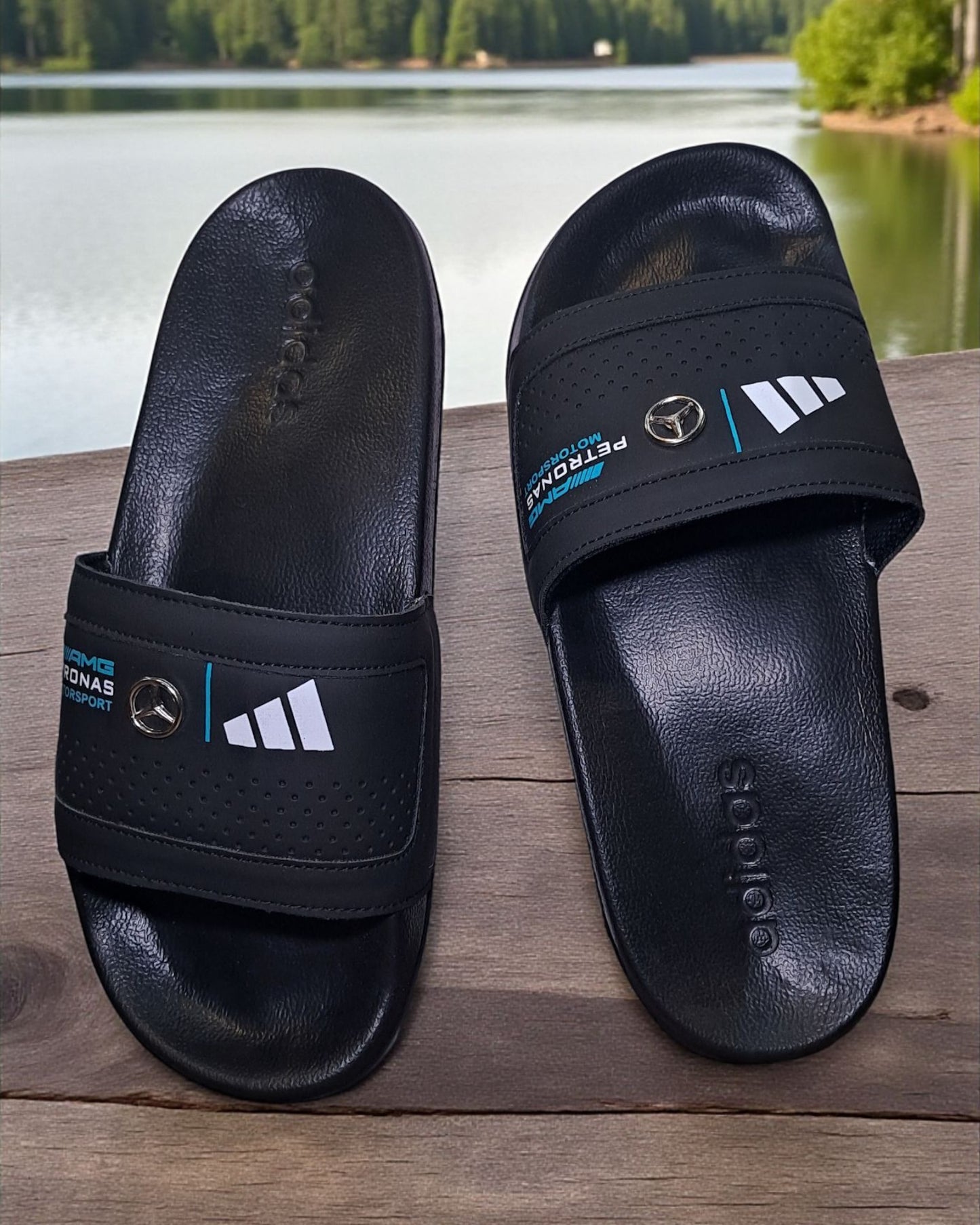 AMG Petronas Adidas Slipper Black