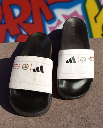 AMG Petronas Adidas Slipper White Black