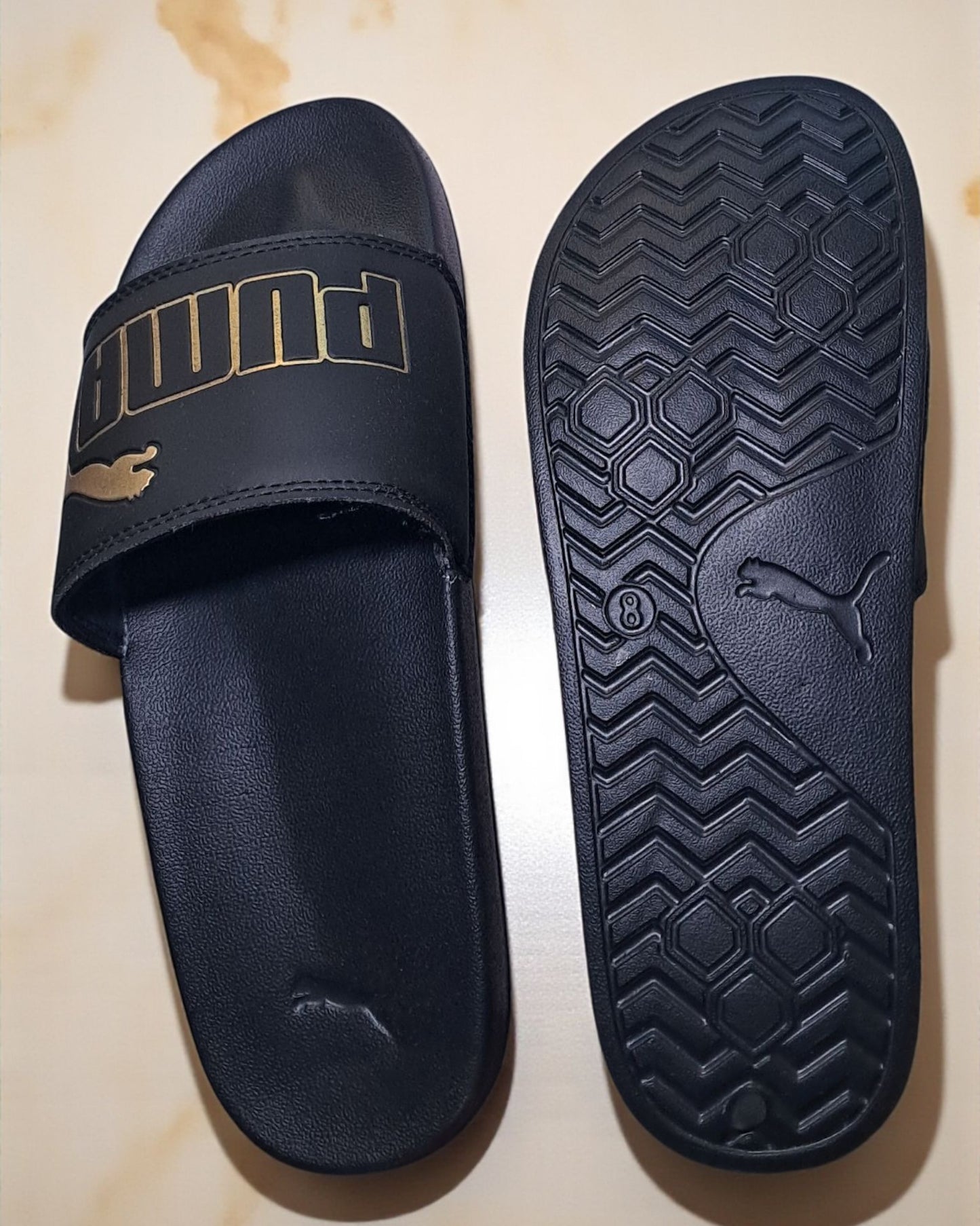 Puma Name and Logo Printed Slipper Black 01