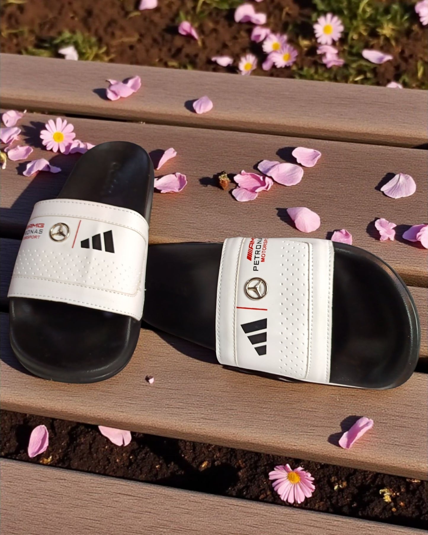 AMG Petronas Adidas Slipper White Black