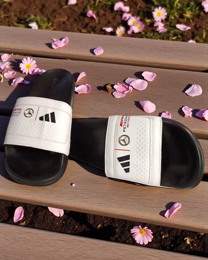 AMG Petronas Adidas Slipper White Black