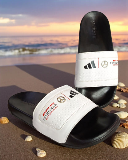 AMG Petronas Adidas Slipper White Black
