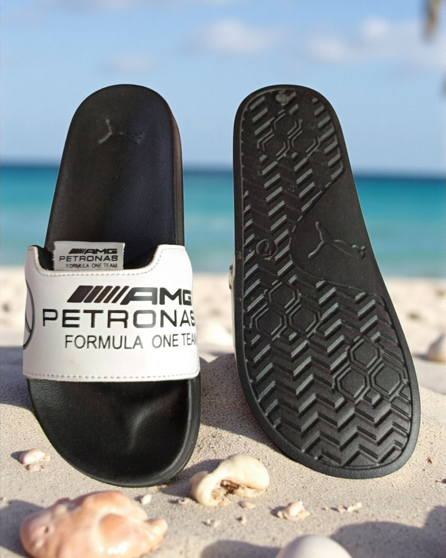AMG Petronas Slipper White Black