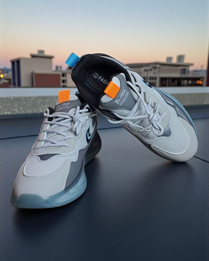Fashion Sports Runner Shoes Grey Blue
