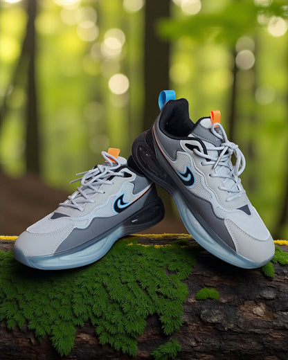 Fashion Sports Runner Shoes Grey Blue