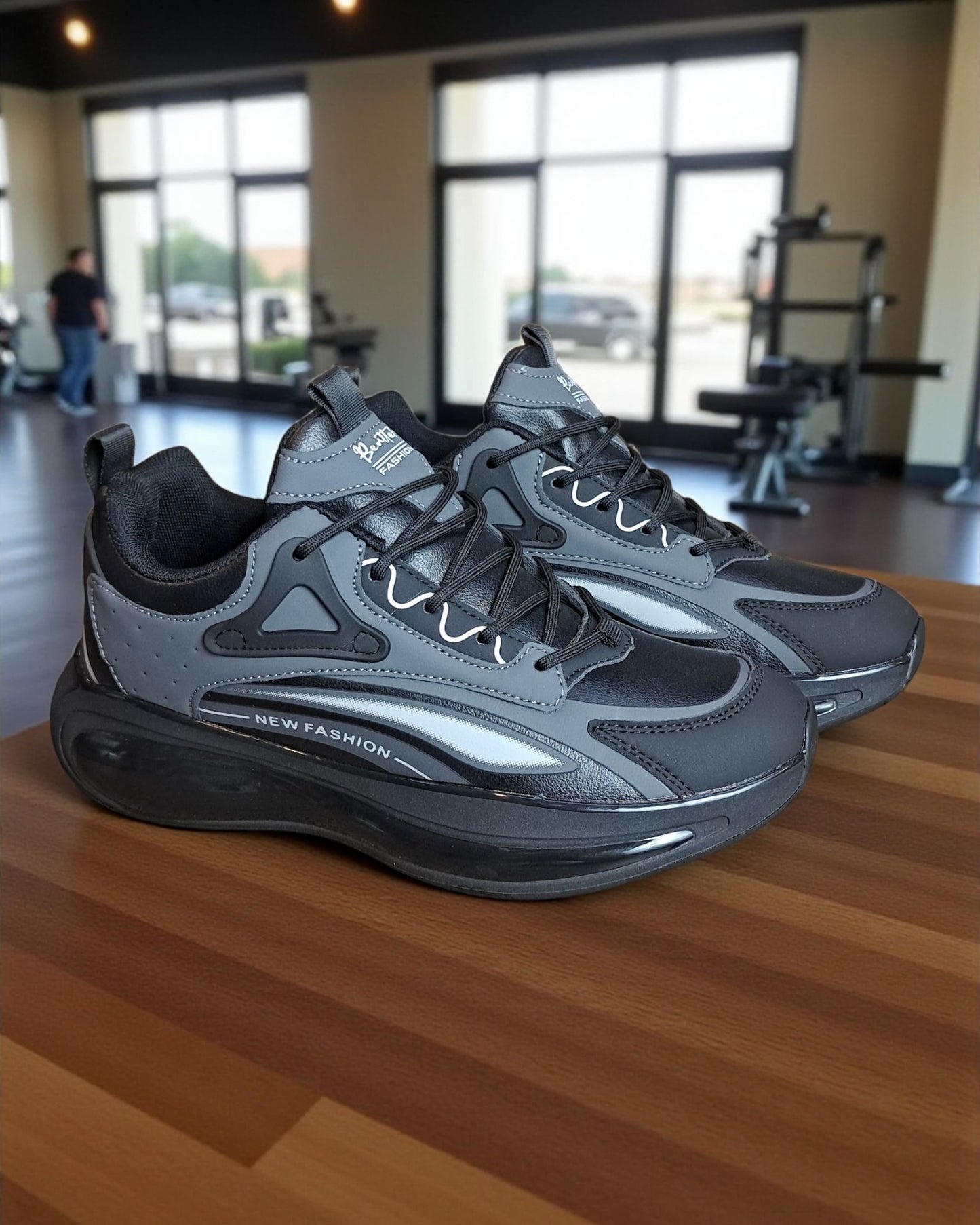 Fashion Action Sports Shoes Black White