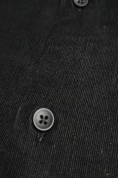 HOM Plain Vertical Woven Shirt Black