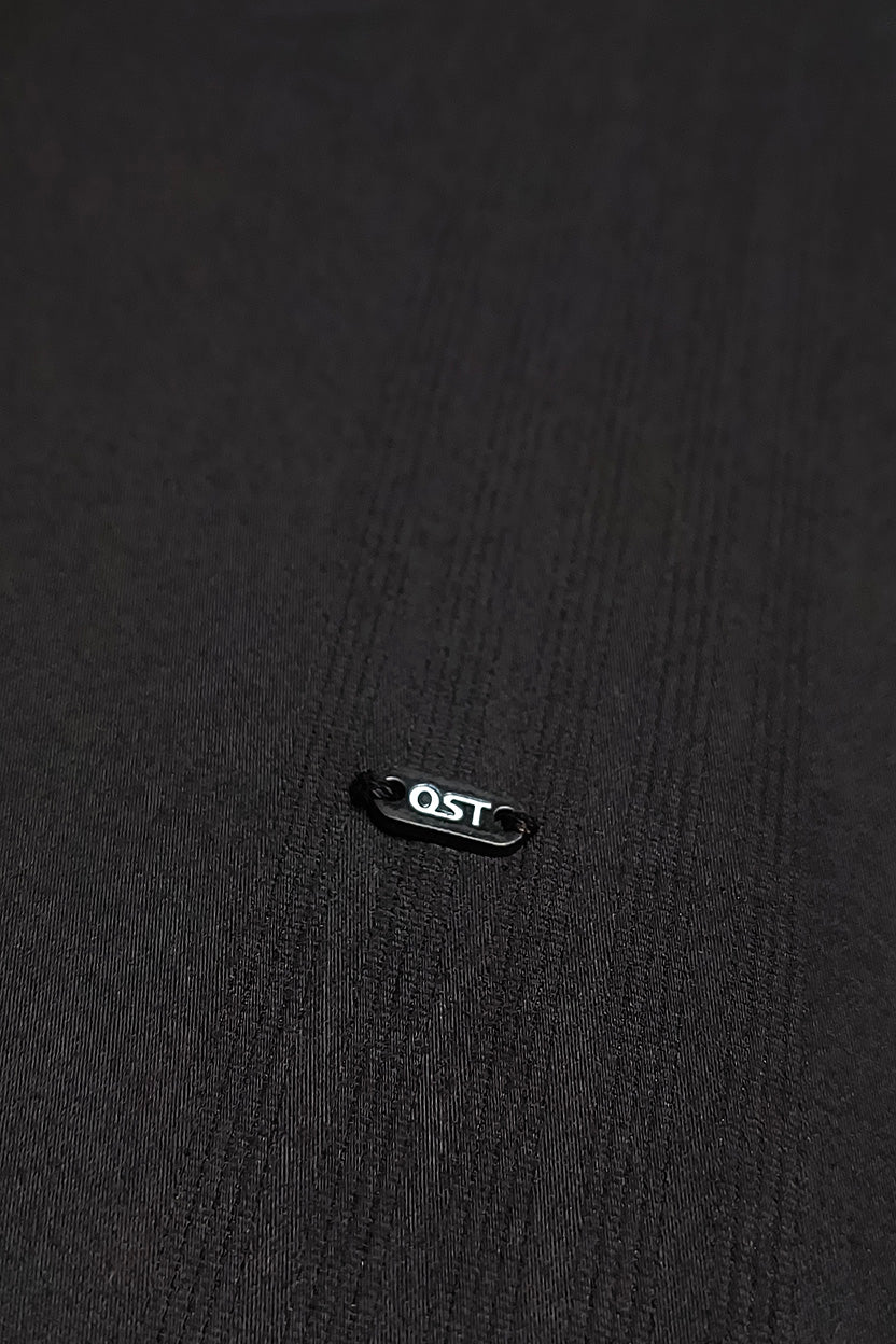 OST Lycra Satin Plain Shirt Black