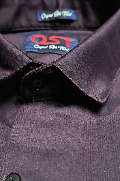 OST Lycra Satin Plain Shirt Purple