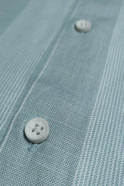 Tom Hatton Vertical Stripe Shirt Green CA 2573