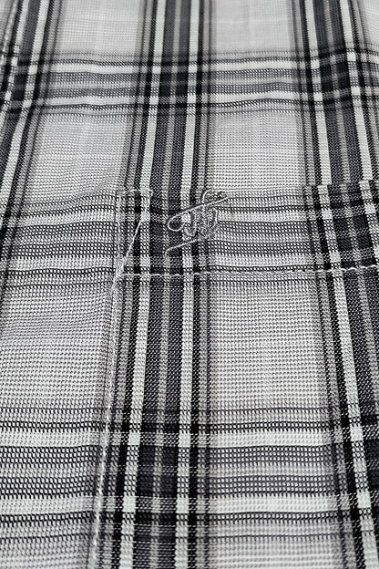 Tom Hatton Check Shirt White Grey HSA 6132