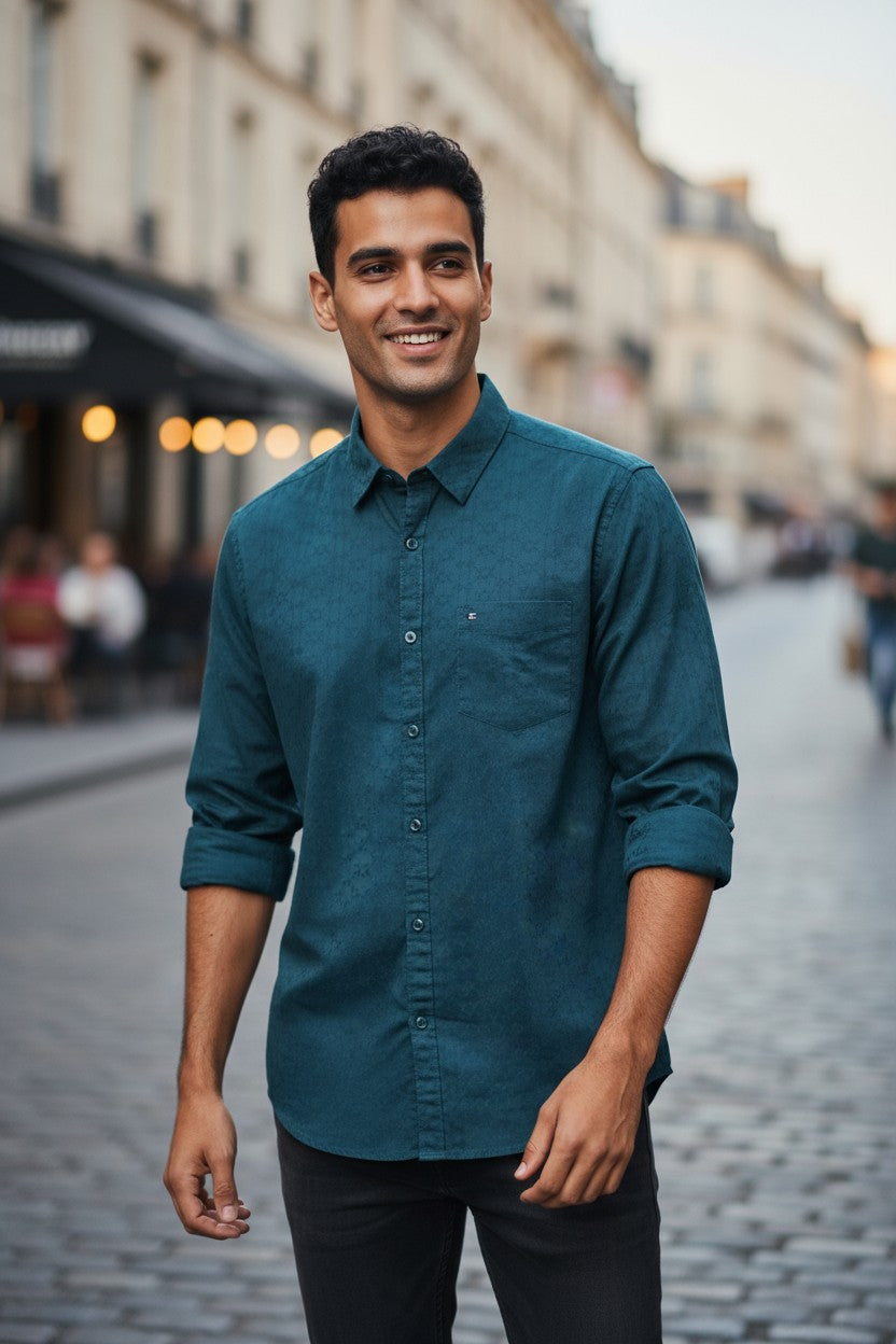 Carnot Textured Shirt Green