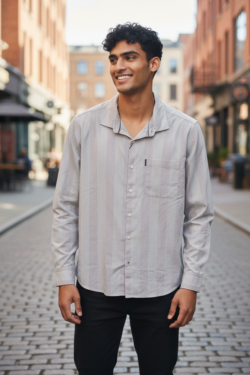 Tom Hatton Vertical Stripe Shirt Pink Lace CA 2573