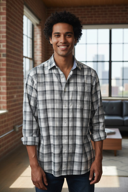 Tom Hatton Check Shirt White SA 5235