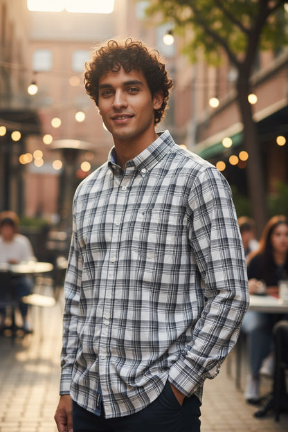 Tom Hatton Check Shirt White SA 5235
