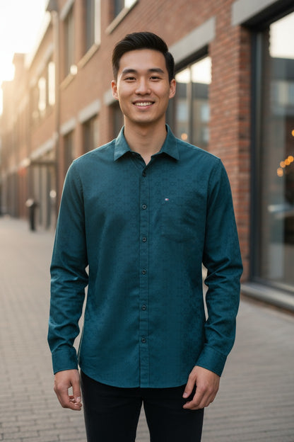 Carnot Textured Shirt Green