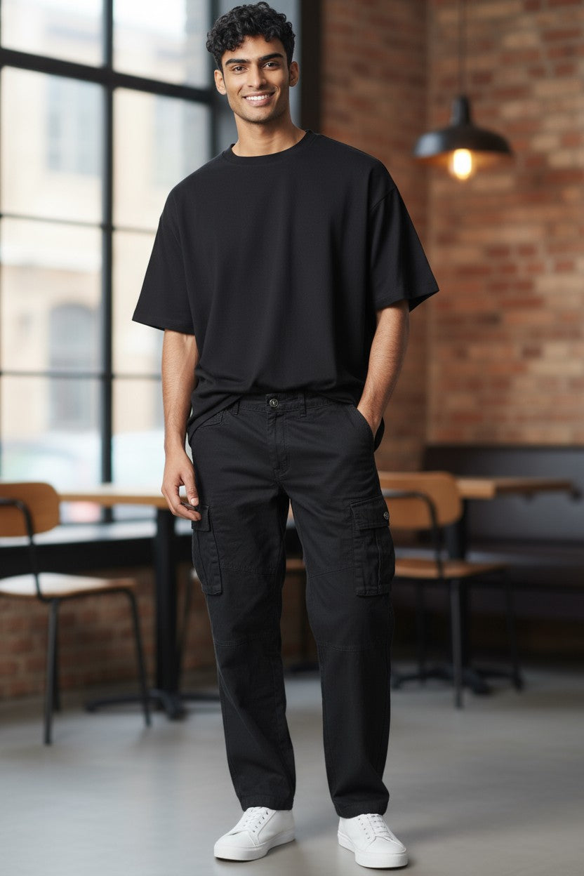 Super Dry Cargo Pant Black for Men