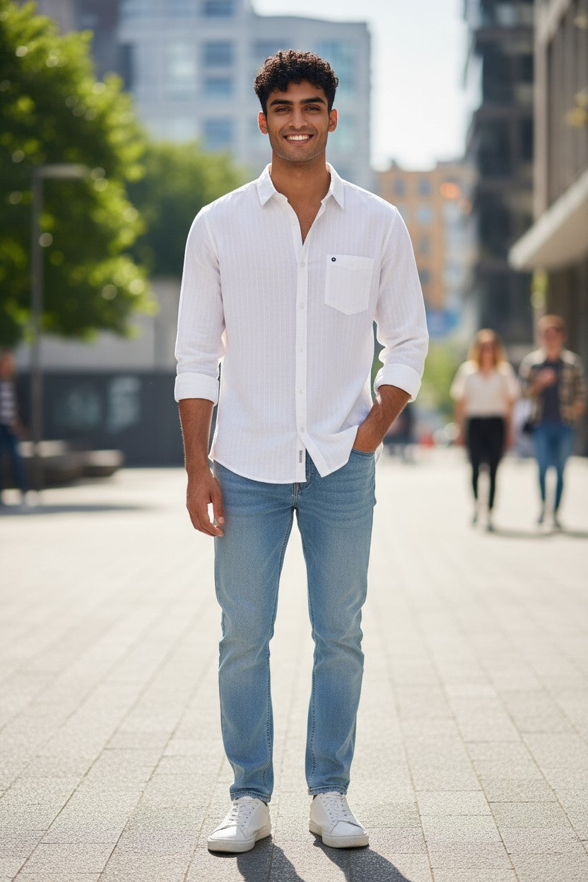 Carnot Textured Shirt White