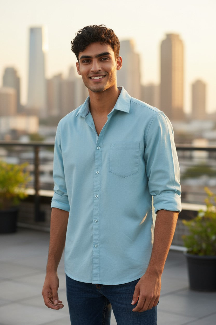 Tom Hatton Plain Shirt Green SA 5438