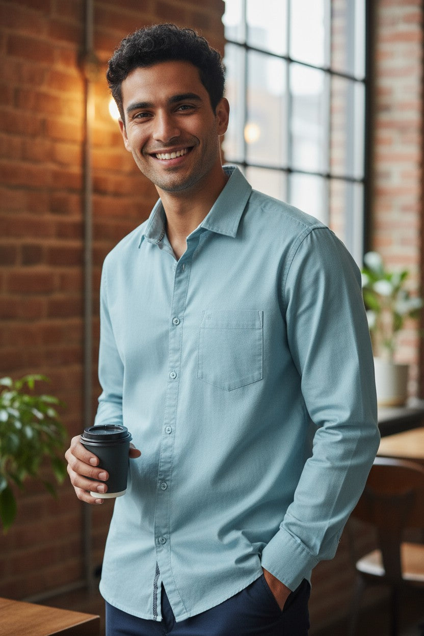 Tom Hatton Plain Shirt Green SA 5438