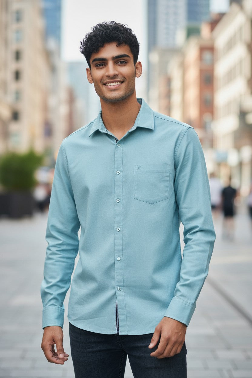 Tom Hatton Plain Shirt Green SA 5438