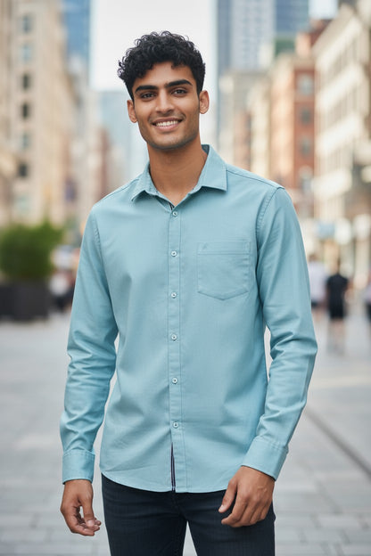 Tom Hatton Plain Shirt Green SA 5438