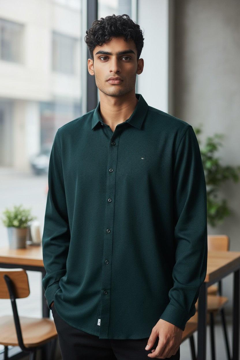 The Lab Partywear Shirt Midnight Green