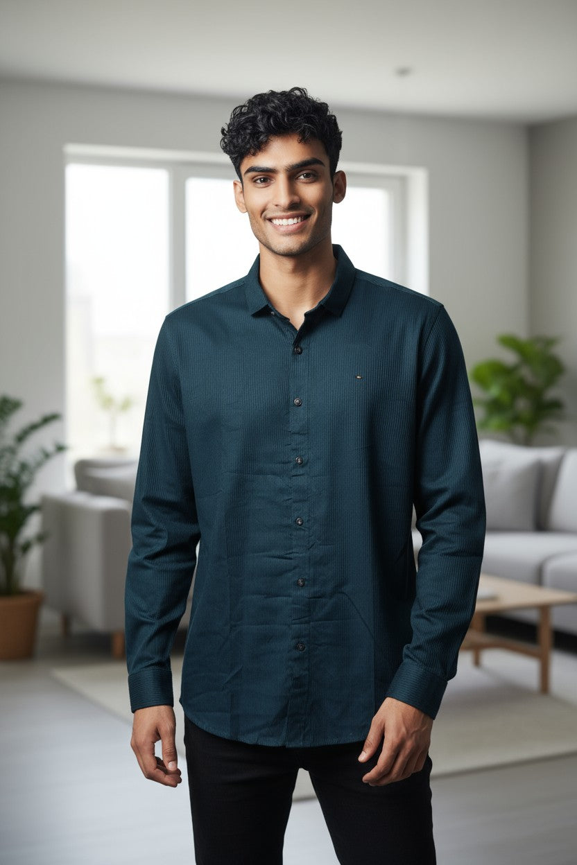 The Lab Partywear Shirt Midnight Green