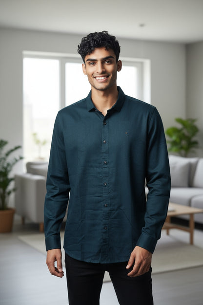 The Lab Partywear Shirt Midnight Green