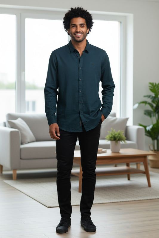 The Lab Partywear Shirt Midnight Green