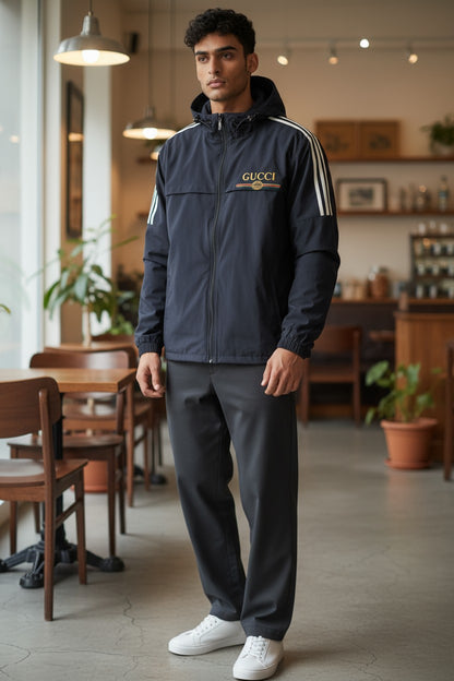 Gucci Black Hooded Windcheater for Men