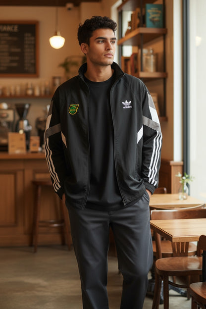 Adidas Jamaica Black Windcheater for Men