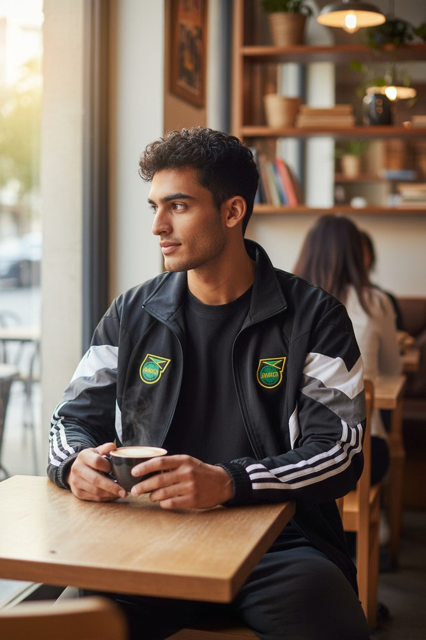 Adidas Jamaica Black Windcheater for Men