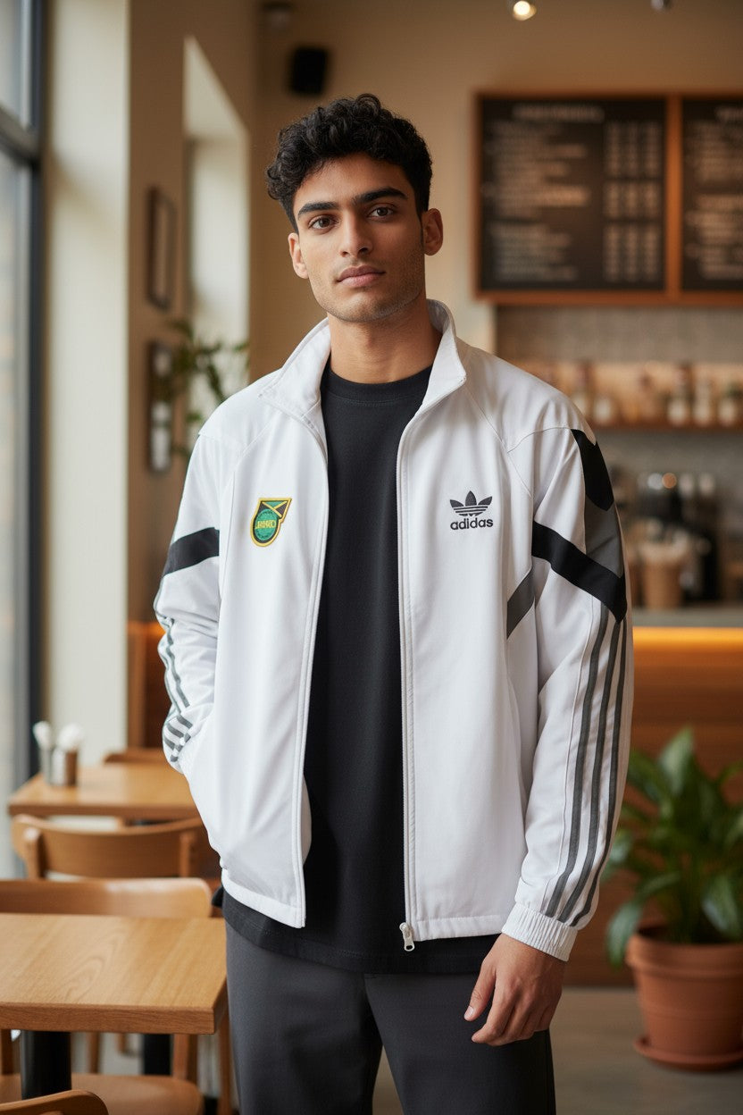 Adidas Jamaica White Windcheater for Men