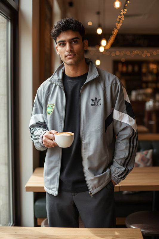 Adidas Jamaica Grey Windcheater for Men