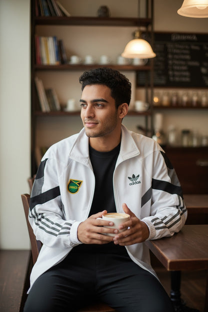 Adidas Jamaica White Windcheater for Men